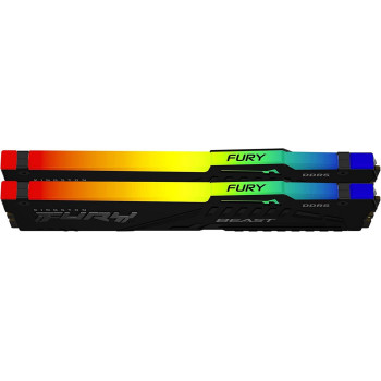 זיכרון לנייח DRAM Kingston Fury Beast RGB KF556C40BBAK2-64 KIT 64GB (2X32GB)