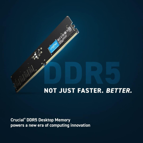 זיכרון לנייח DRAM Crucial CT16G56C46U5 16GB DDR5 5600MHz צבע שחור