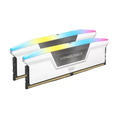 Desktop Memory DRAM Corsair VENGEANCE RGB CMH32GX5M2E6000C36W KIT 32GB (2x16GB) DDR5 DIMM 6000MHz CL36 1.35V Color:white