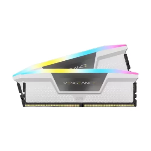 Desktop Memory DRAM Corsair VENGEANCE RGB CMH32GX5M2E6000C36W KIT 32GB (2x16GB) DDR5 DIMM 6000MHz CL36 1.35V Color:white
