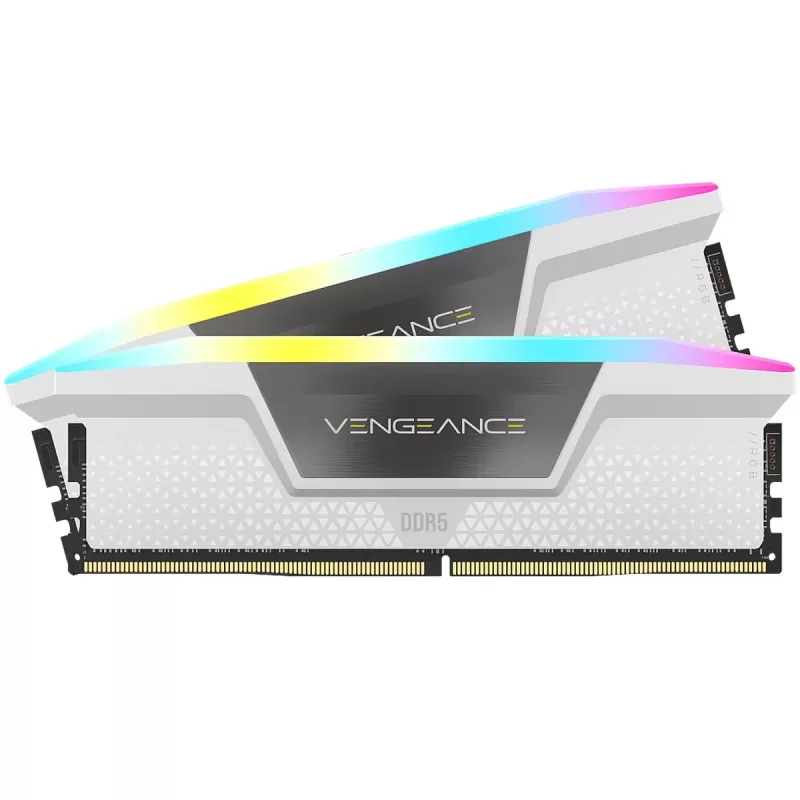 Desktop Memory DRAM Corsair VENGEANCE RGB CMH32GX5M2E6000C36W KIT 32GB (2x16GB) DDR5 DIMM 6000MHz CL36 1.35V Color:white