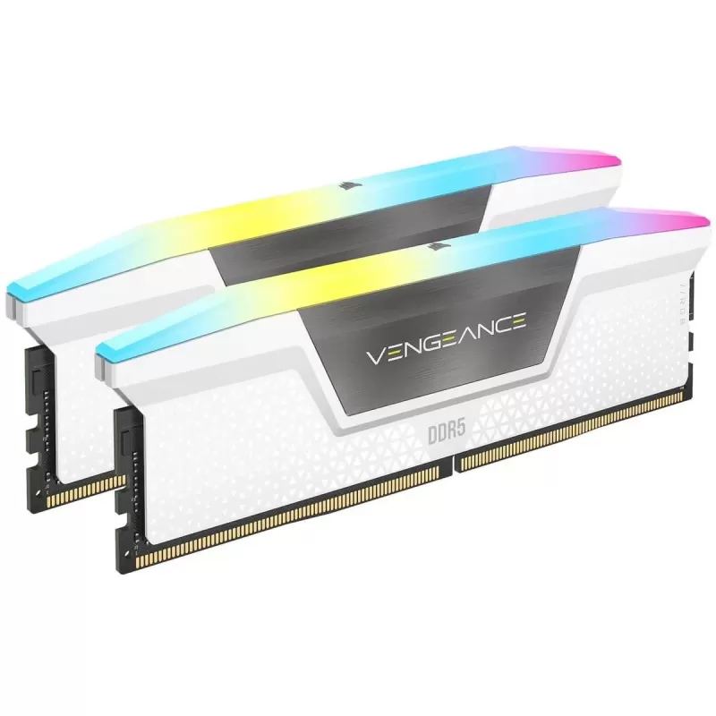 Desktop Memory DRAM Corsair VENGEANCE RGB CMH32GX5M2E6000C36W KIT 32GB (2x16GB) DDR5 DIMM 6000MHz CL36 1.35V Color:white