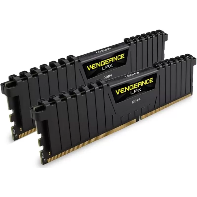 זיכרון לנייח DRAM Corsair Vengeance LPX CMK16GX4M2A2666C16 KIT 16GB (2X8GB) DDR4 DIMM 2666MHz CL16 1.2V צבע שחור מצב:משומש