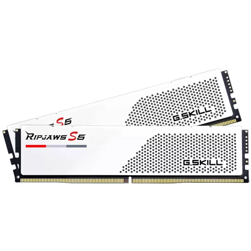 Оперативная память DRAM G.Skill Ripjaws S5 white 5600J3636C16GX2-RS5W KIT 32GB (2x16GB) DDR5 DIMM 5600MHz CL36 1.2V Оперативная память DRAM G.Skill Ripjaws S5 white 5600J3636C16GX2-RS5W KIT 32GB (2x16GB) DDR5 DIMM 5600MHz CL36 1.2V