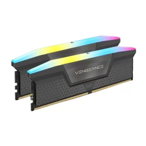 זיכרון לנייח DRAM Corsair Vengeance RGB CMH64GX5M2B6200C32 KIT 64GB (2X32GB) DDR5 DIMM 6200MHz CL32 1.25V צבע שחור