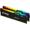 זיכרון לנייח DRAM Kingston Fury Beast RGB KF560C36BBE2AK2-32 KIT 32GB (2x16GB) DDR5 DIMM 6000MHz CL40 AMD EXPO v1.1, Intel XMP 3.0 צבע שחור