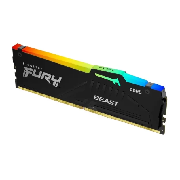 זיכרון לנייח DRAM Kingston FURY Beast RGB KF556C36BBEA-32 32GB DDR5 DIMM 5600MHz 36 1.25V צבע שחור