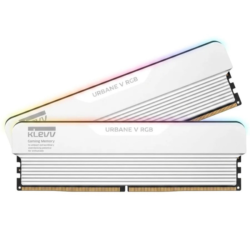 Desktop Memory DRAM Klevv Urbane V RGB 32GB (2x16GB) DDR5 6000MHz CL28 white KD5AGUA80-60B280M 32GB DDR5 6000MHz