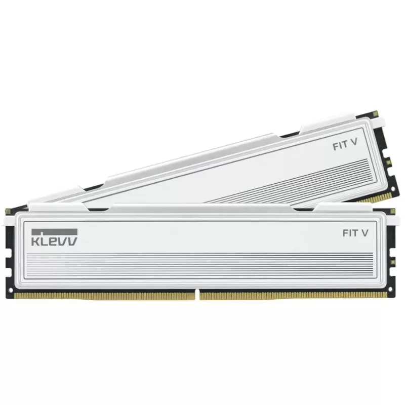 זיכרון לנייח DRAM Klevv DDR5 32GB (2x16GB) 6000 CL30 FIT V White KD5AGU880-60A300F KIT 32GB (2x16GB) DDR5 6000MHz CL30 צבע לבן