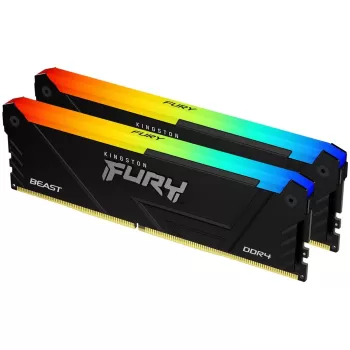 Оперативная память DRAM Kingston FURY Beast RGB DDR4 16GB Kit (2x8) 3200MHz CL16 black KF432C16BB2AK2/16 16GB DDR4 3200MHz