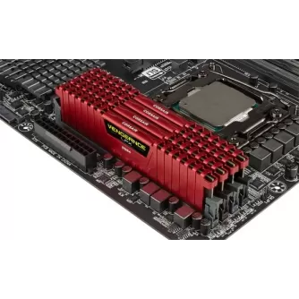 זיכרון לנייח DRAM Corsair Vengeance LPX CMK32GX4M2B3200C16R KIT 32GB (2x16GB) DDR4 3200MHz 1.35V צבע אדום