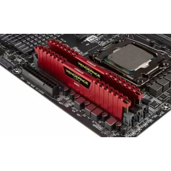 Desktop Memory DRAM Corsair Vengeance LPX CMK32GX4M2A2666C16R KIT 32GB (2x16GB) DDR4 DIMM 2666MHz 1.2V Color:red