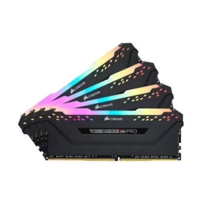 זיכרון לנייח DRAM Corsair VENGEANCE RGB PRO CMW64GX4M4C3466C16 KIT 64GB (4x16GB) DDR4 3466MHz 1.35V צבע שחור
