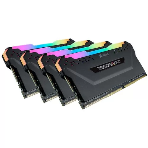 זיכרון לנייח DRAM Corsair VENGEANCE RGB PRO CMW32GX4M4D3600C18 KIT 32GB (4X8GB) DDR4 3600MHz 1.35V צבע שחור