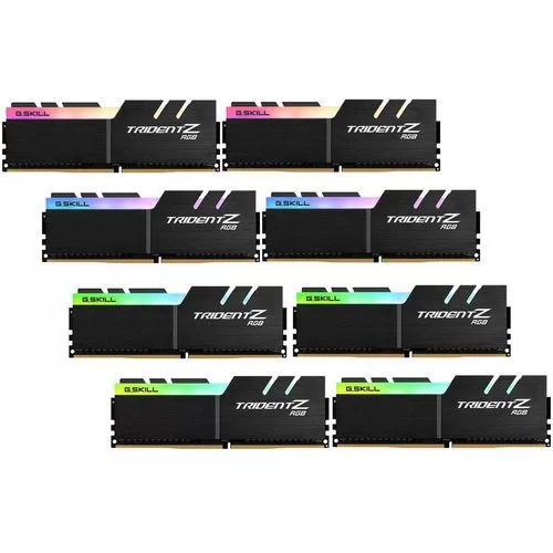 Desktop Memory DRAM G.Skill Trident Z RGB F4-3466C16Q2-128GTZR KIT 128GB (8X16) DDR4 3466MHz 16-18-18-38 1.35V OEM, no package Desktop Memory DRAM G.Skill Trident Z RGB F4-3466C16Q2-128GTZR KIT 128GB (8X16) DDR4 3466MHz 16-18-18-38 1.35V OEM, no package
