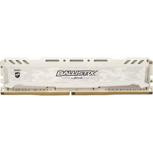 Оперативная память DRAM Crucial Ballistix Sport LT White BLS16G4D32AESC 16GB DDR4 DIMM 3200MHz CL16 Цвет:белый Оперативная память DRAM Crucial Ballistix Sport LT White BLS16G4D32AESC 16GB DDR4 DIMM 3200MHz CL16 Цвет:белый