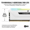 Desktop Memory DRAM Corsair VENGEANCE RGB PRO SL CMH16GX4M2E3200C16W KIT 16GB (2X8GB) DDR4 DIMM 3200MHz CL16 Color:white