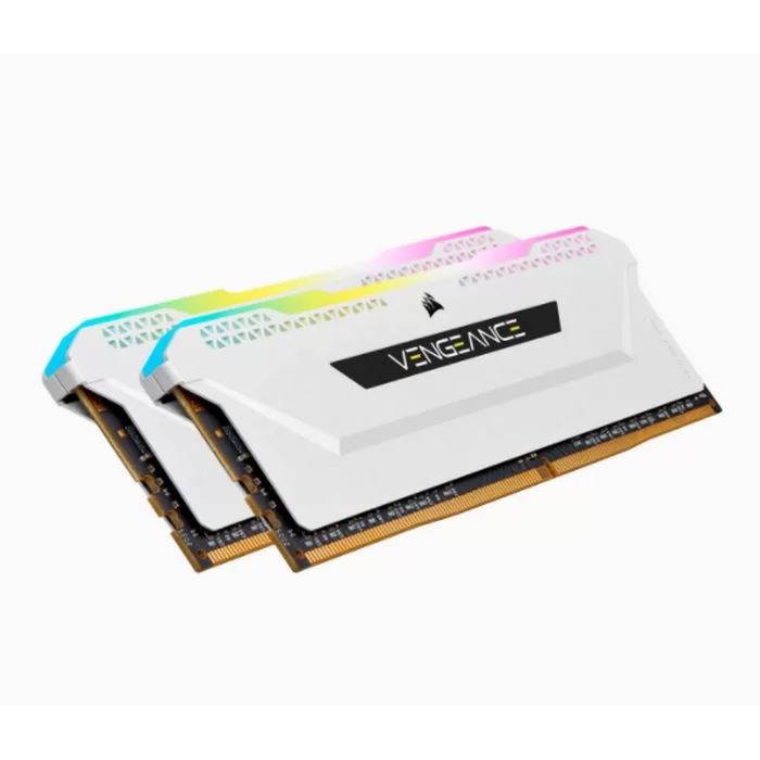 Desktop Memory DRAM Corsair VENGEANCE RGB PRO SL CMH16GX4M2E3200C16W KIT 16GB (2X8GB) DDR4 DIMM 3200MHz CL16 Color:white