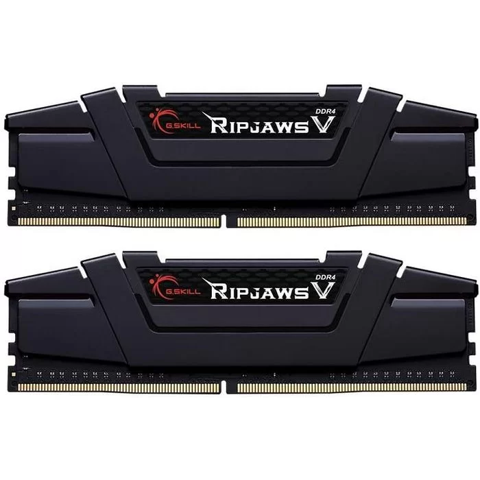 זיכרון לנייח DRAM G.Skill Ripjaws V F4-3600C16D-64GVK KIT 64GB (2X32GB) DDR4 DIMM 3600MHz 16-22-22-42 1.2V OEM, ללא אריזה מקורית צבע שחור