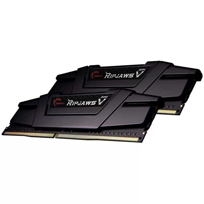 זיכרון לנייח DRAM G.Skill Ripjaws V F4-3600C16D-64GVK KIT 64GB (2X32GB) DDR4 DIMM 3600MHz 16-22-22-42 1.2V OEM, ללא אריזה מקורית צבע שחור