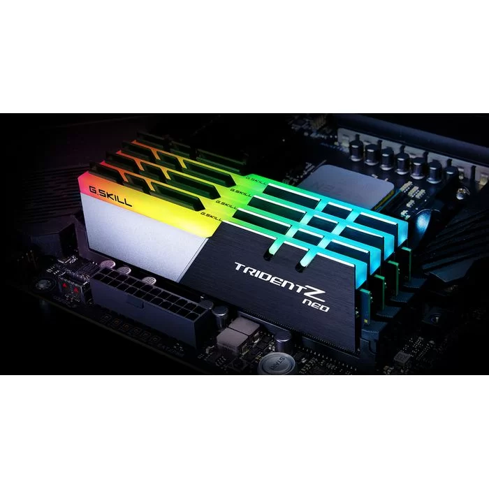 Desktop Memory DRAM G.Skill Trident Z Neo F4-3600C16D-64GTZN KIT 64GB (2X32GB) DDR4 DIMM 3600MHz 16-22-22-42 1.2V OEM, no package Color:black, silver Desktop Memory DRAM G.Skill Trident Z Neo F4-3600C16D-64GTZN KIT 64GB (2X32GB) DDR4 DIMM 3600MHz 16-22-22-42 1.2V OEM, no package Color:black, silver