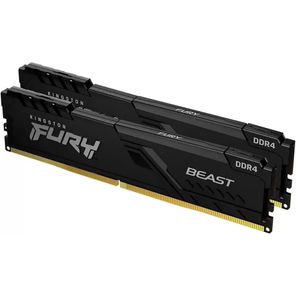 זיכרון לנייח DRAM Kingston Fury Beast KF432C16BB1K2/32 KIT 32GB (2x16GB) DDR4 3200MHz 17 cycles
