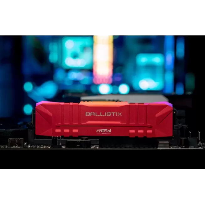 Desktop Memory DRAM Crucial Ballistix BL8G36C16U4R 8GB DDR4 DIMM 3600MHz CL16 Color:red