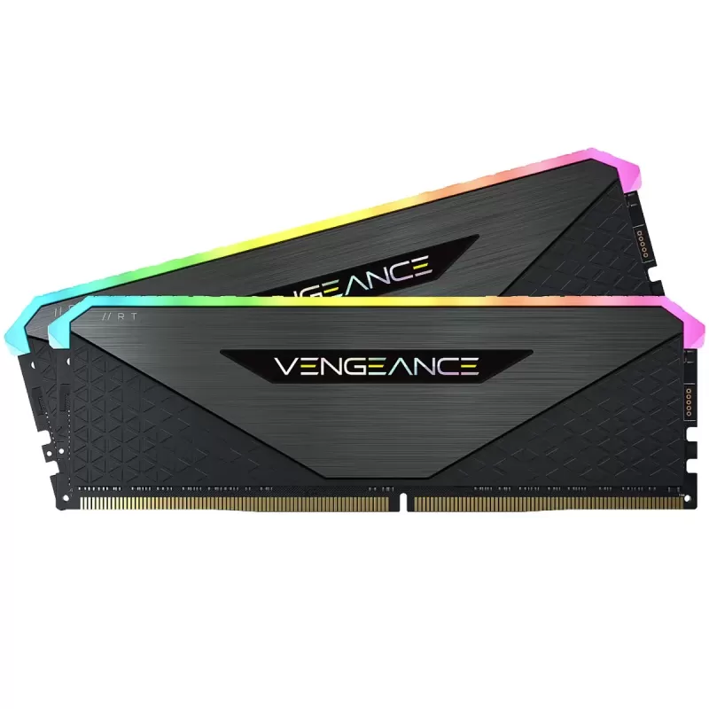 Оперативная память DRAM Corsair VENGEANCE RGB RT CMN64GX4M2Z3200C16 KIT 64GB (2X32GB) DDR4 DIMM 3200MHz 16-20-20-38 Цвет:чёрный