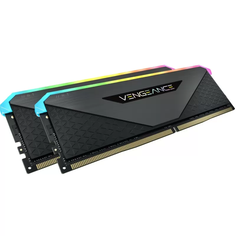 Оперативная память DRAM Corsair VENGEANCE RGB RT CMN64GX4M2Z3200C16 KIT 64GB (2X32GB) DDR4 DIMM 3200MHz 16-20-20-38 Цвет:чёрный