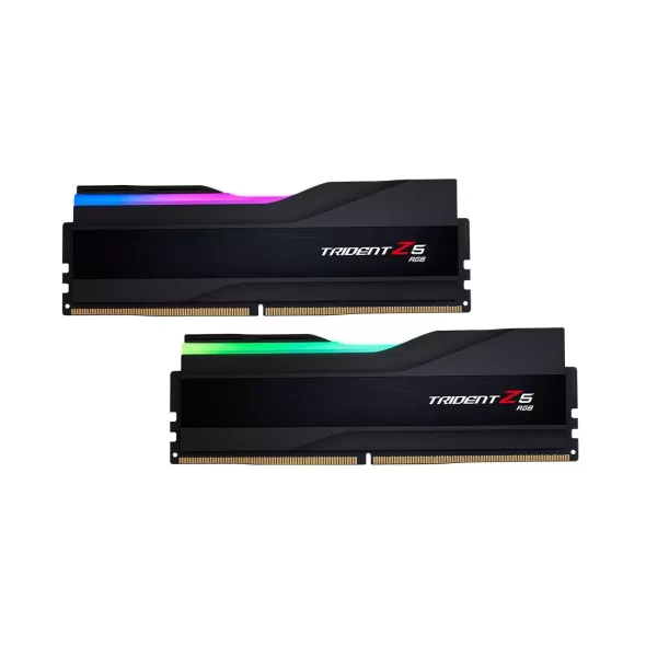 זיכרון לנייח DRAM G.Skill Trident Z5 RGB F5-6000U4040E16GX2-TZ5RK KIT 32GB (2x16GB) DDR5 DIMM 6000MHz CL40-40-40-76 צבע שחור