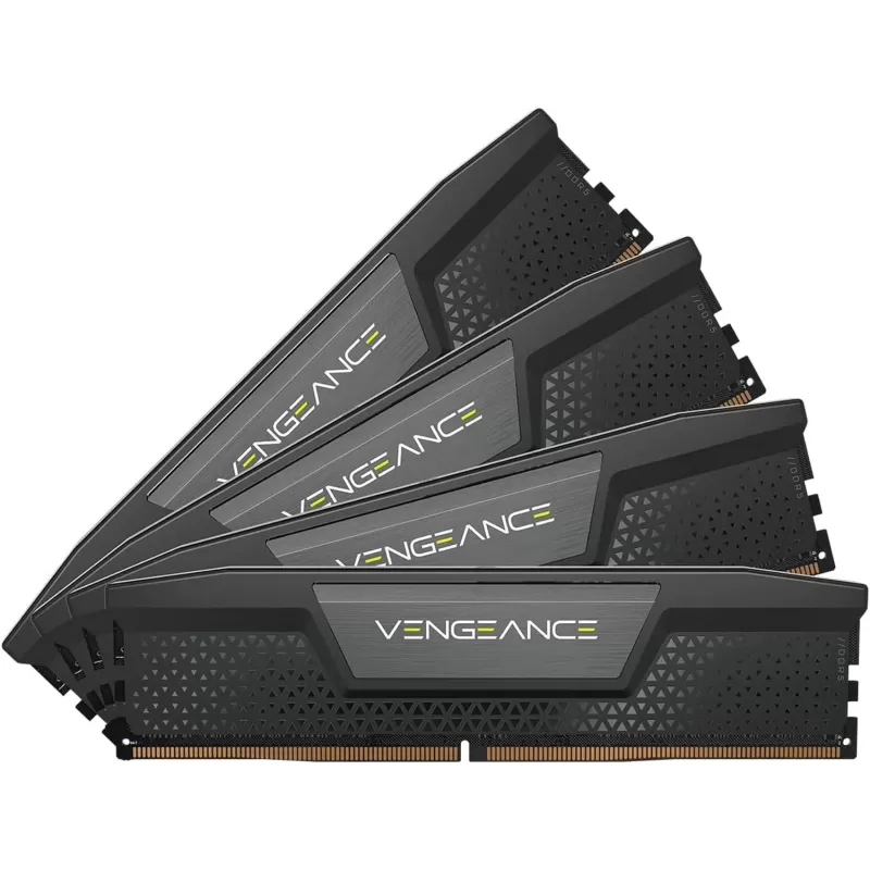 זיכרון לנייח DRAM Corsair VENGEANCE CMK128GX5M4B5600C40 KIT 128GB (4x32GB) DDR5 DIMM 5600MHz CL40 צבע שחור זיכרון לנייח DRAM Corsair VENGEANCE CMK128GX5M4B5600C40 KIT 128GB (4x32GB) DDR5 DIMM 5600MHz CL40 צבע שחור
