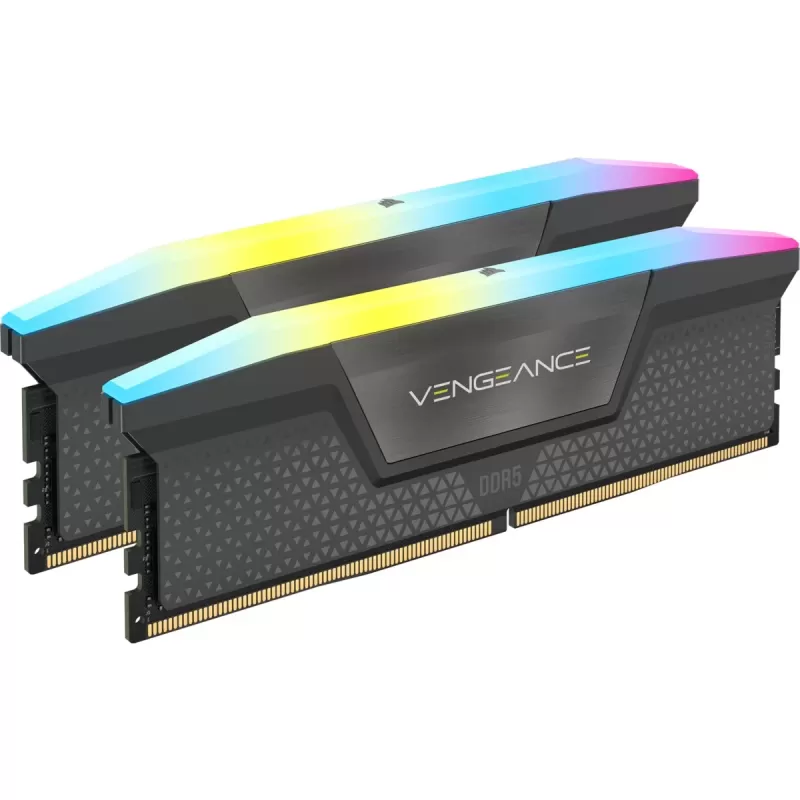 Desktop Memory DRAM Corsair VENGEANCE RGB CMH32GX5M2B6400C36 KIT 32GB (2x16GB) DDR5 DIMM 6400MHz CL36 Color:black
