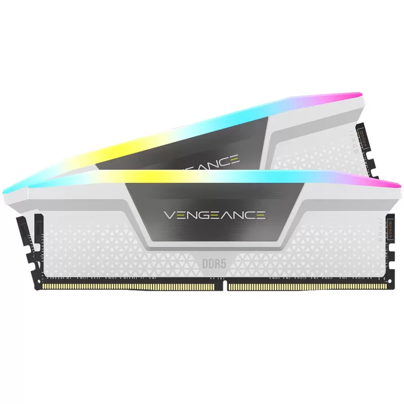 Desktop Memory DRAM Corsair Vengeance RGB CMH32GX5M2B5600C40W KIT 32GB (2x16GB) DDR5 DIMM 5600MHz CL40 Color:white