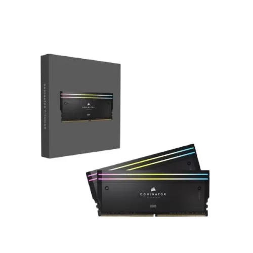 Оперативная память DRAM Corsair DOMINATOR TITANIUM RGB CMP32GX5M2B6000C30 KIT 32GB (2x16GB) DDR5 DIMM 6000MHz CL30 Цвет:чёрный Оперативная память DRAM Corsair DOMINATOR TITANIUM RGB CMP32GX5M2B6000C30 KIT 32GB (2x16GB) DDR5 DIMM 6000MHz CL30 Цвет:чёрный