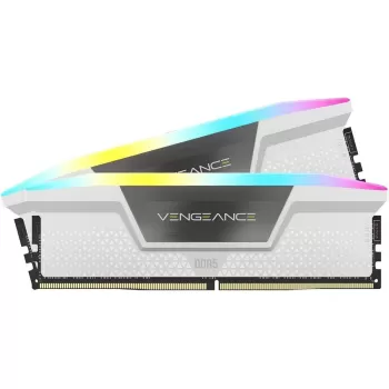 זיכרון לנייח DRAM Corsair Vengeance RGB CMH32GX5M2B6400Z32W KIT 32GB (2x16GB) DDR5 6400MHz CL32 1.1V צבע לבן