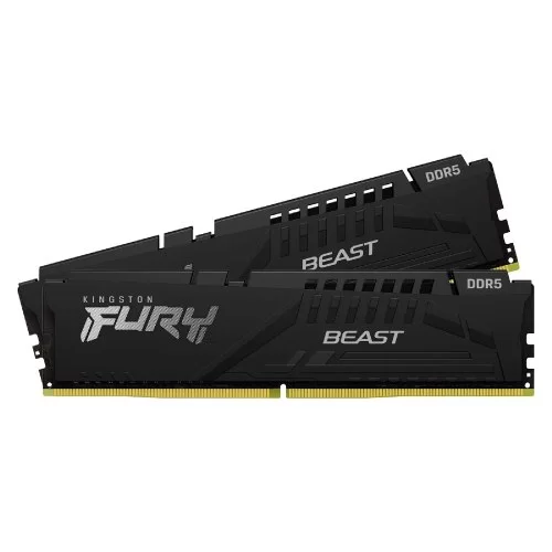 Оперативная память DRAM Kingston Fury Beast KF560C36BBE2K2-32 KIT 32GB (2x16GB) DDR5 DIMM 6000MHz CL40 AMD EXPO v1.1, Intel XMP 3.0 Цвет:чёрный