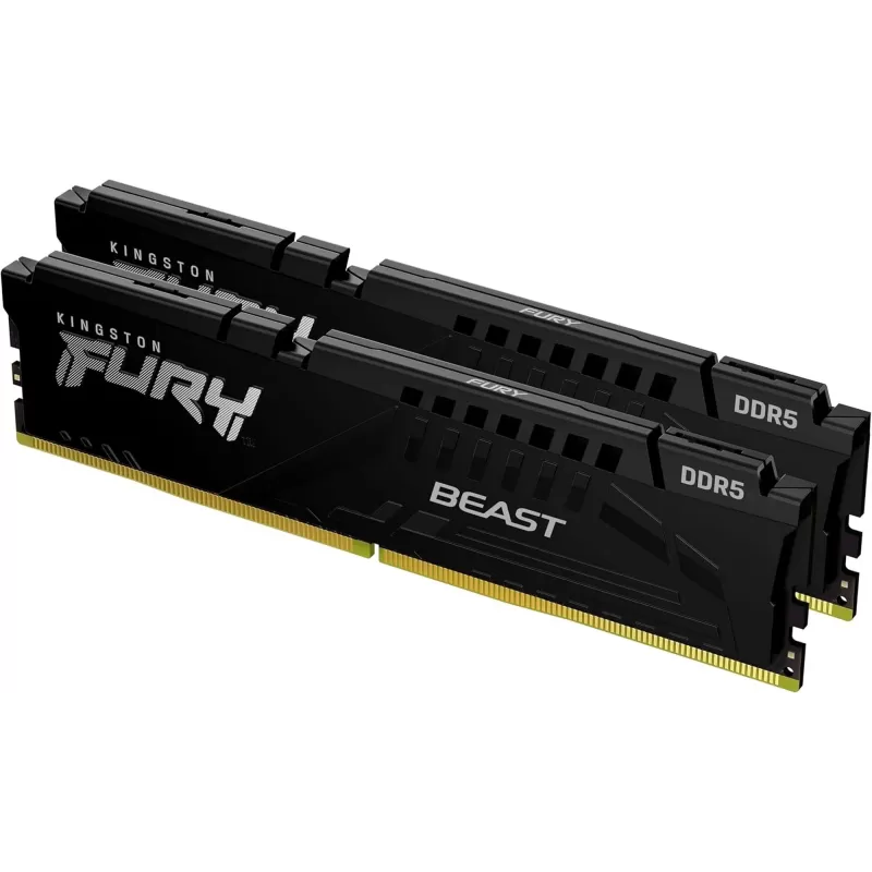 Оперативная память DRAM Kingston Fury Beast KF560C36BBE2K2-32 KIT 32GB (2x16GB) DDR5 DIMM 6000MHz CL40 AMD EXPO v1.1, Intel XMP 3.0 Цвет:чёрный