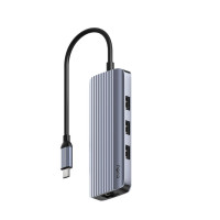 Док-Станция CUDY 4K-60Hz HDMI 100W PD & 6-IN-1 USB-C Hub with GbE Docking