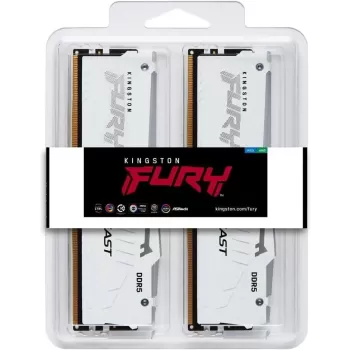 Память Kingston C32 Fury Beast RGB KF564C32BWEAK2-32 KIT 32GB - 2x16 (Dual) DDR5 6400MHz 32 1.4V Цвет:белый