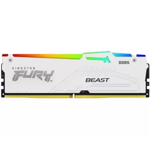 Память Kingston C32 Fury Beast RGB KF564C32BWEAK2-32 KIT 32GB - 2x16 (Dual) DDR5 6400MHz 32 1.4V Цвет:белый