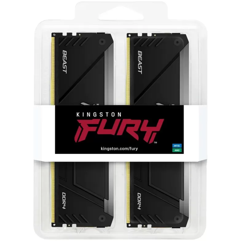 זיכרון לנייח DRAM Kingston FURY Beast RGB DDR4 64GB Kit (2x32) 3200MHz CL16 שחור KF432C16BB2AK2/64 64GB DDR4 3200MHz זיכרון לנייח DRAM Kingston FURY Beast RGB DDR4 64GB Kit (2x32) 3200MHz CL16 שחור KF432C16BB2AK2/64 64GB DDR4 3200MHz