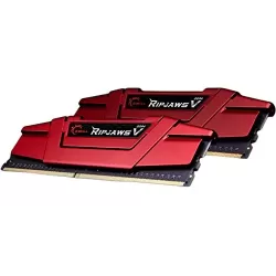Desktop Memory DRAM G.Skill Ripjaws V F4-2666C15D-16GVR KIT 16GB (2X8GB) DDR4 2666MHz OEM, no package Color:red