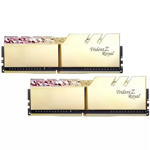 זיכרון לנייח DRAM G.Skill Trident Z Royal F4-3200C16D-16GTRG KIT 16GB (2X8GB) DDR4 DIMM 3200MHz 16-18-18-38 1.35V OEM, ללא אריזה