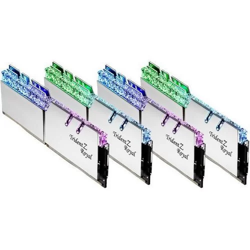 זיכרון לנייח DRAM G.Skill Trident Z Royal F4-3600C16Q-32GTRS KIT 32GB (4X8GB) DDR4 3600MHz CL16-16-16-36 OEM, ללא אריזה צבע לבן זיכרון לנייח DRAM G.Skill Trident Z Royal F4-3600C16Q-32GTRS KIT 32GB (4X8GB) DDR4 3600MHz CL16-16-16-36 OEM, ללא אריזה צבע לבן
