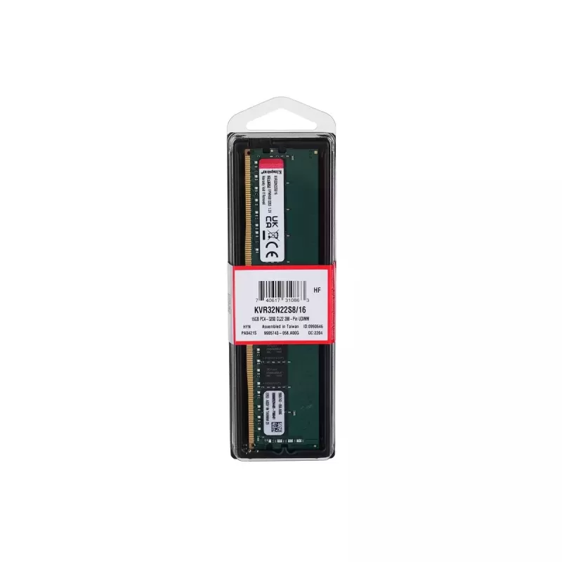 Desktop Memory DRAM Kingston KVR32N22S8/16 16GB DDR4 DIMM 3200MHz CL22 1.2V Desktop Memory DRAM Kingston KVR32N22S8/16 16GB DDR4 DIMM 3200MHz CL22 1.2V