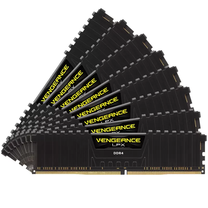 זיכרון לנייח DRAM Corsair VENGEANCE LPX CMK256GX4M8E3200C16 KIT 256GB (8X32GB) DDR4 DIMM 3200MHz CL16 צבע שחור זיכרון לנייח DRAM Corsair VENGEANCE LPX CMK256GX4M8E3200C16 KIT 256GB (8X32GB) DDR4 DIMM 3200MHz CL16 צבע שחור