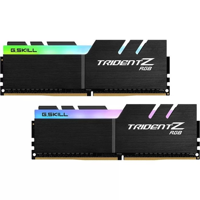 Оперативная память DRAM G.Skill Trident Z RGB F4-4000C18D-64GTZR KIT 64GB (2X32GB) DDR4 DIMM 4000MHz 18-22-22-42 1.2V OEM, без упаковки Цвет:чёрный