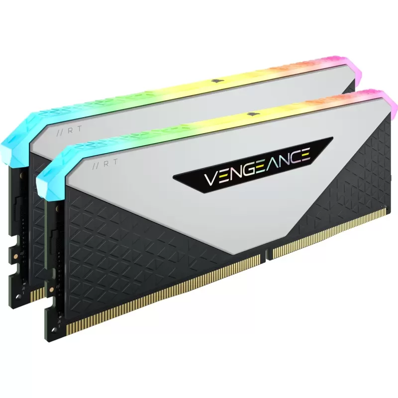 זיכרון לנייח DRAM Corsair VENGEANCE RGB RT CMN32GX4M2Z3600C18W KIT 32GB (2x16GB) DDR4 DIMM 3600MHz 18-22-22-42 צבע לבן זיכרון לנייח DRAM Corsair VENGEANCE RGB RT CMN32GX4M2Z3600C18W KIT 32GB (2x16GB) DDR4 DIMM 3600MHz 18-22-22-42 צבע לבן