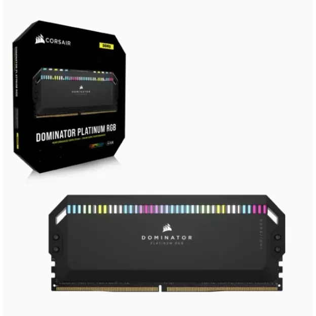 זיכרון לנייח DRAM Corsair DOMINATOR PLATINUM RGB CMT32GX5M2X5600C36 KIT 32GB (2x16GB) DDR5 5600MHz C36 צבע שחור זיכרון לנייח DRAM Corsair DOMINATOR PLATINUM RGB CMT32GX5M2X5600C36 KIT 32GB (2x16GB) DDR5 5600MHz C36 צבע שחור