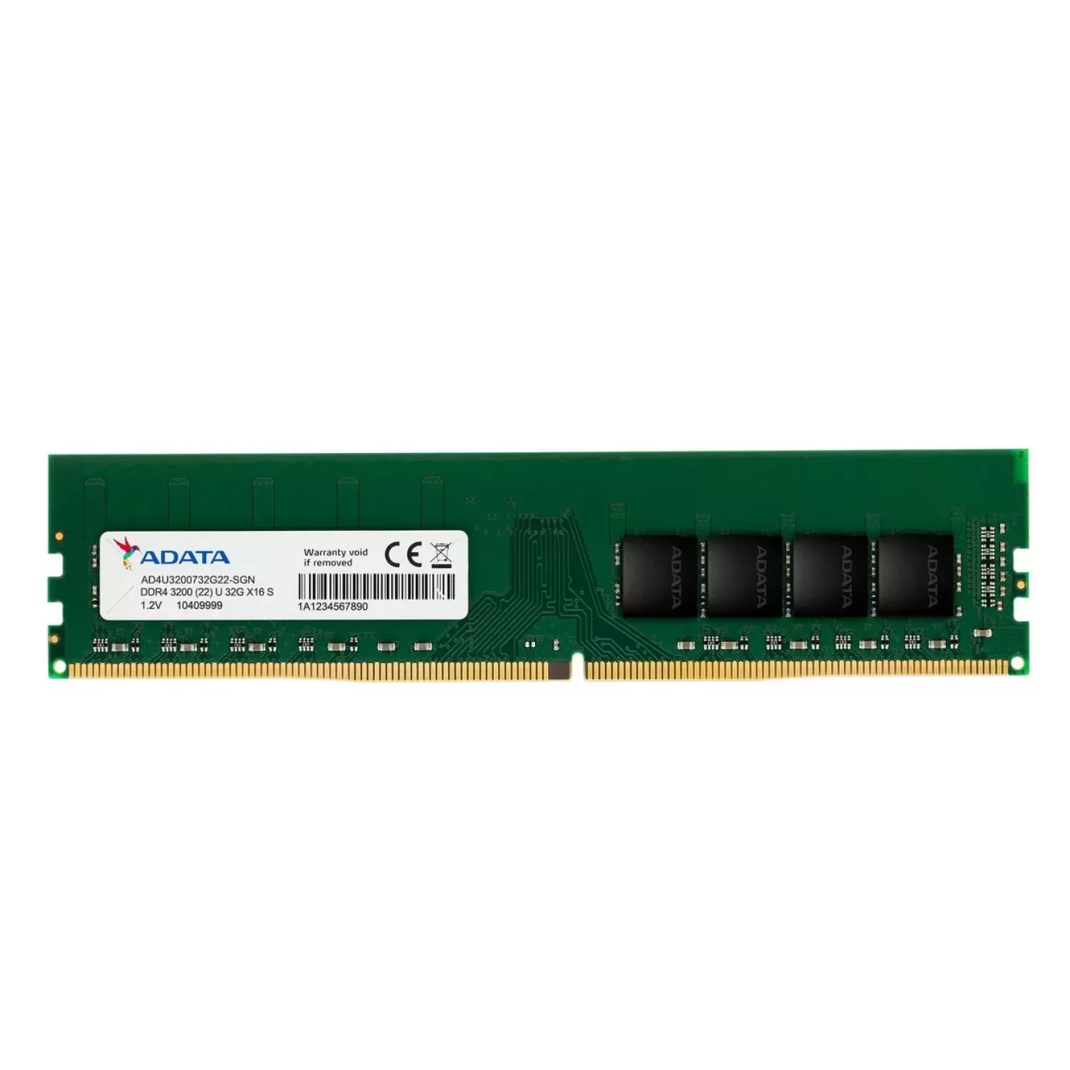 Desktop Memory DRAM Adata Premier AD4U320016G22-SGN 16GB DDR4 DIMM 3200MHz Color:green